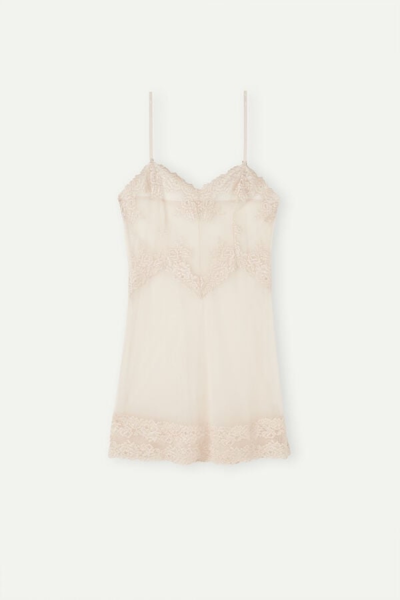 Intimissimi Pretty Flowers Babydoll Natural | DKJVR35174