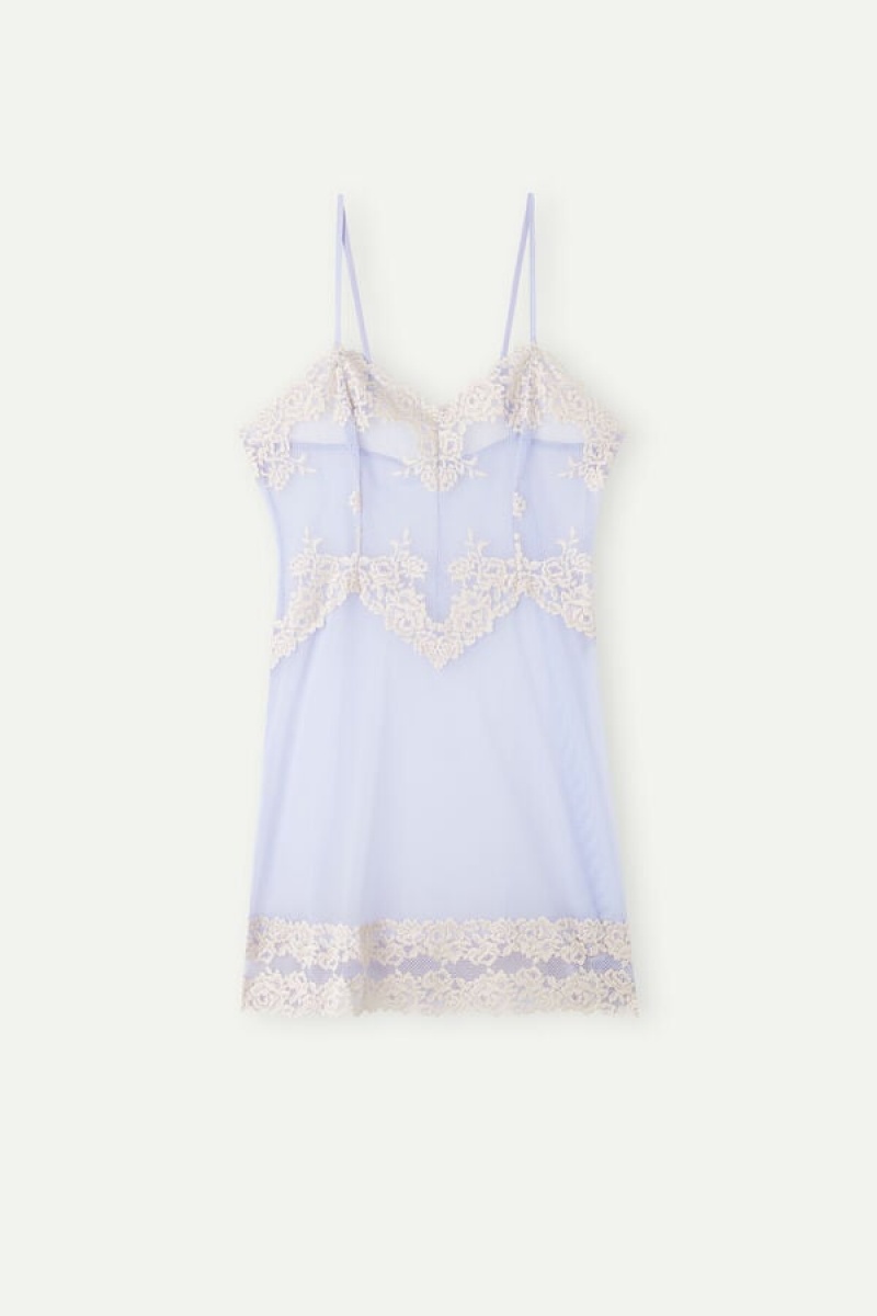 Intimissimi Pretty Flowers Babydoll Violet | DKEGJ14355