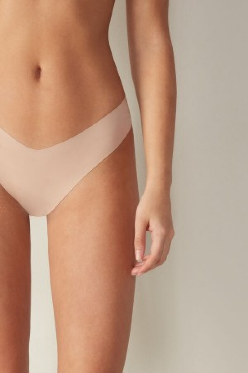 Intimissimi 80s-style Brazilian Panties in Ultralight Microfiber Natural | DKNEJ25373