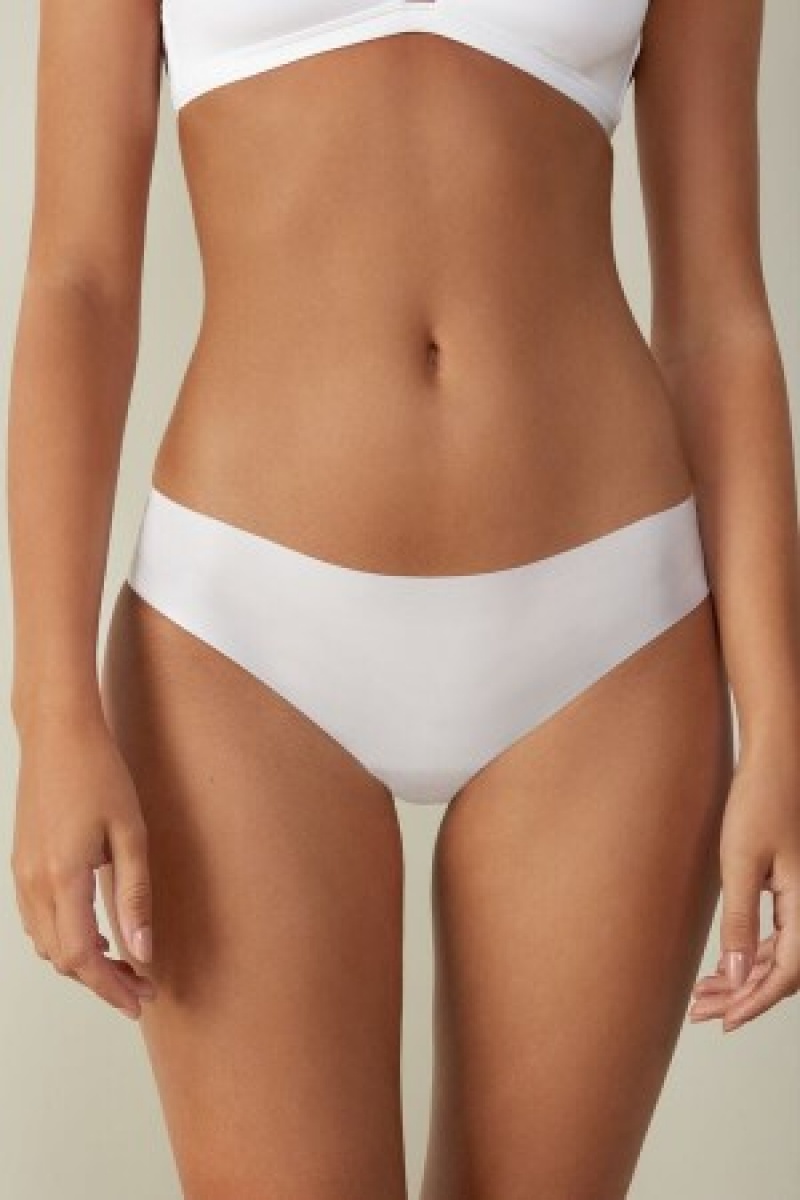 Intimissimi Seamless Microfiber Panties Hvide | PDKQX77842