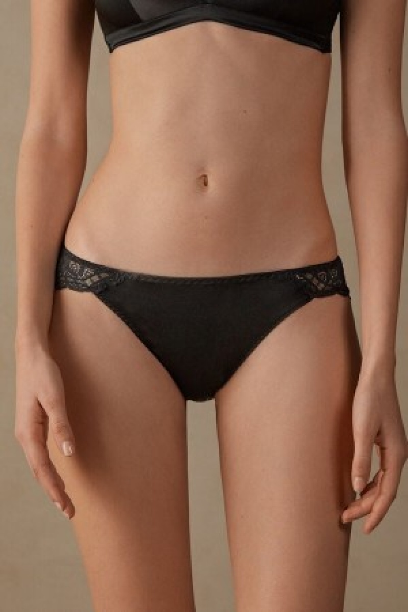 Intimissimi Silk and Blonder Briefs Sort | DKNZX28132