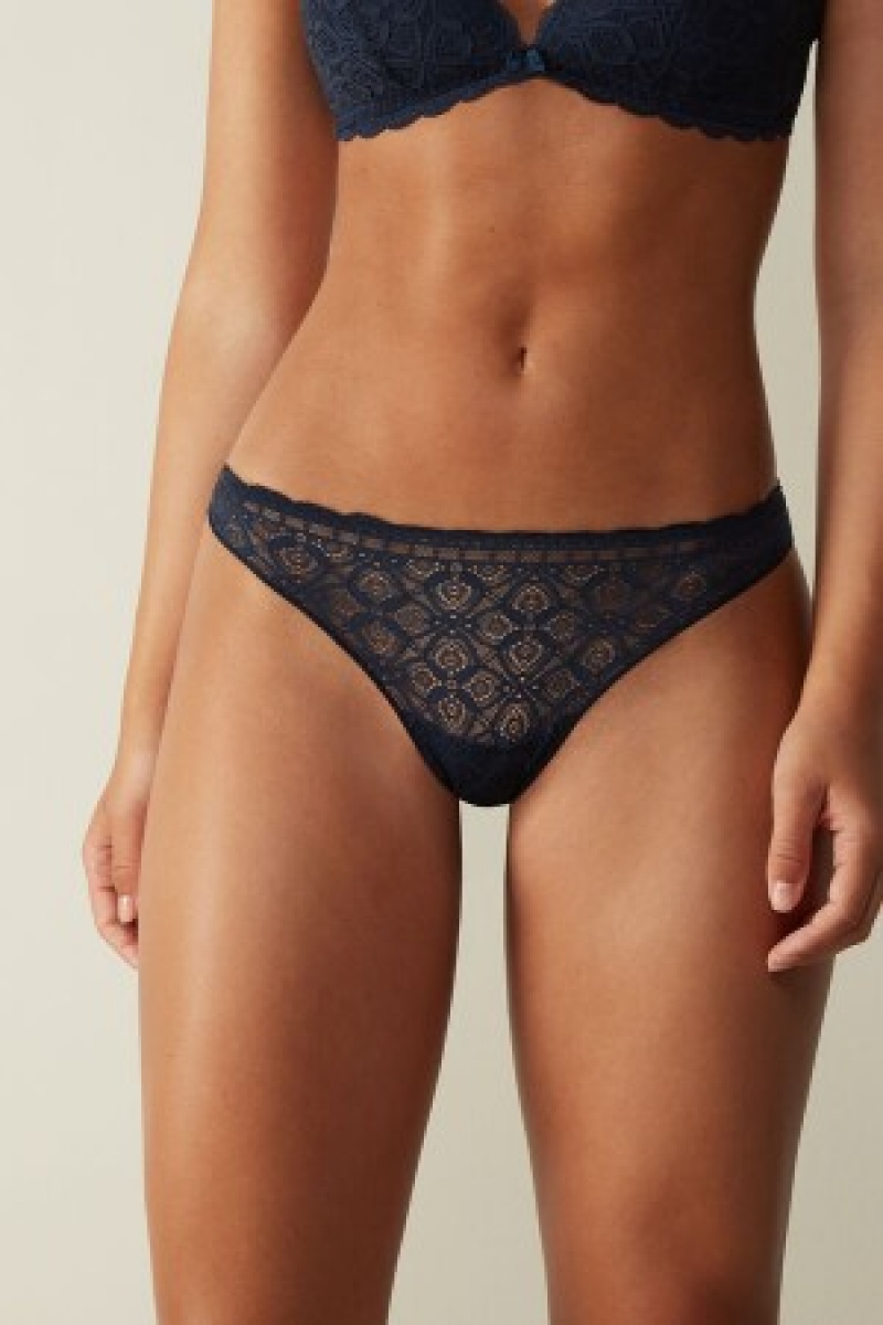 Intimissimi Blonder and Microfiber Brazilian Blå | DKJBT93117