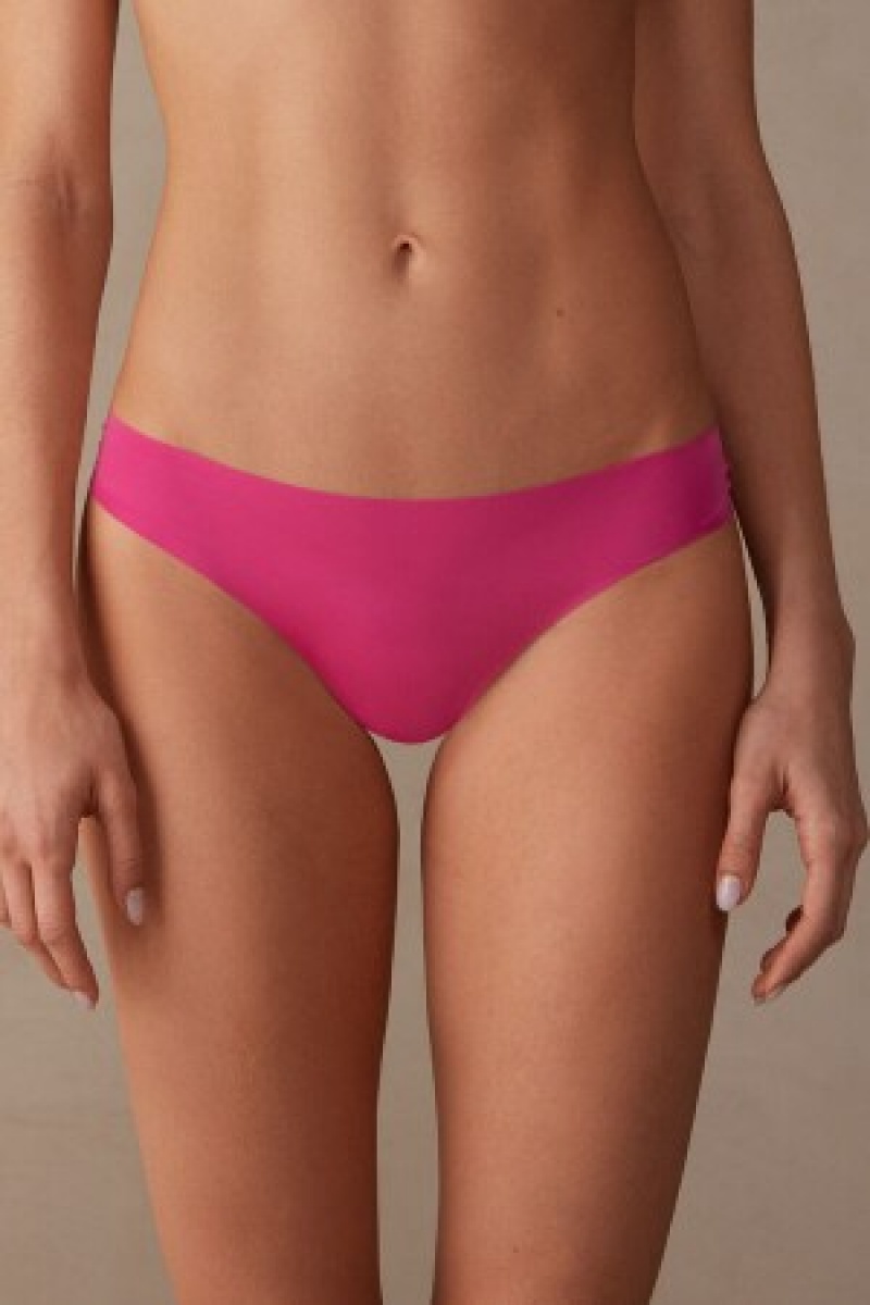 Intimissimi Brazilian Panties in Seamless Ultra Light Microfiber Lyserød | PDKQX69761