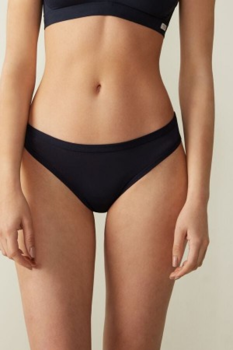 Intimissimi Brazilian Panties in Ultralight Supima® Bomulds Blå | DKCVG99157