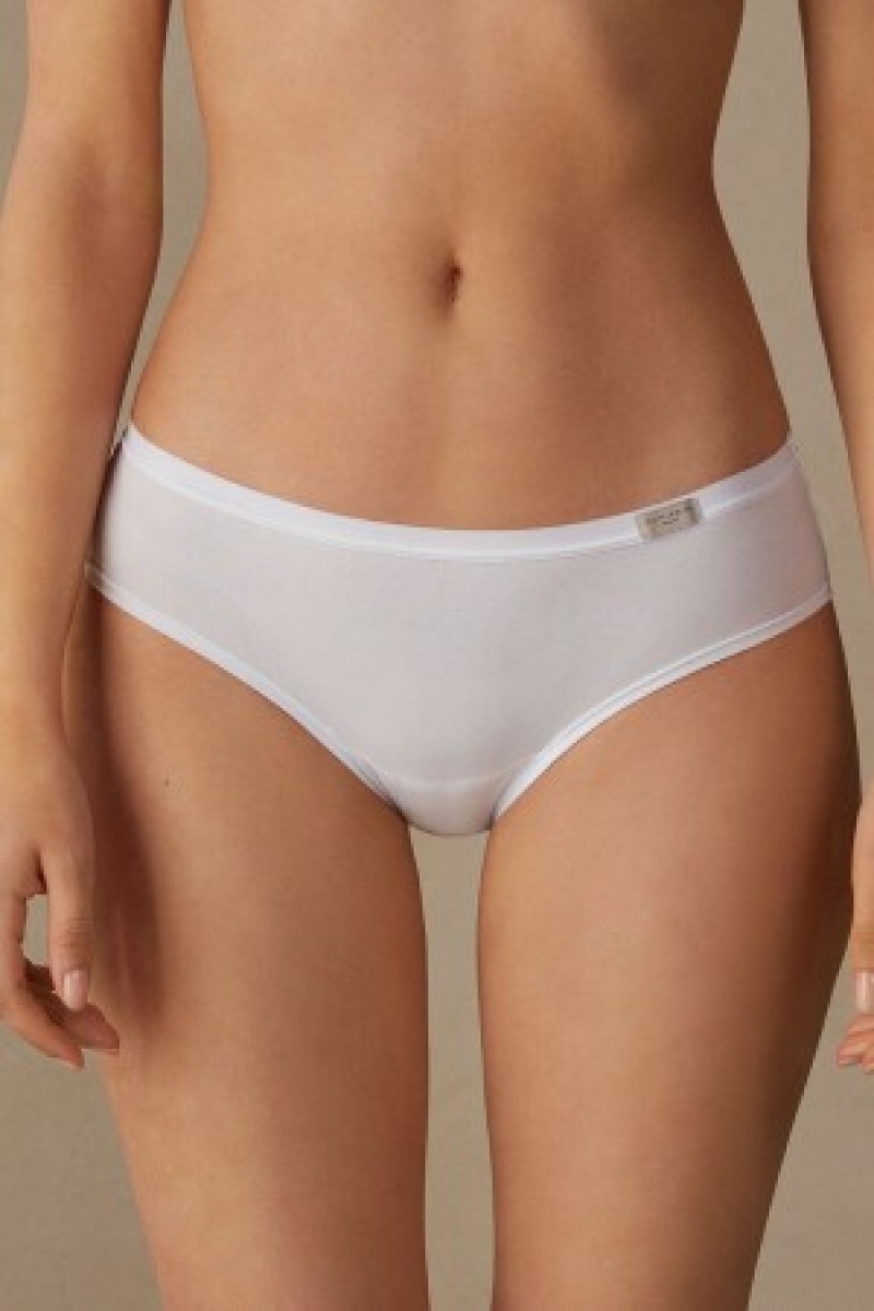 Intimissimi Cozy Panties in Bomulds Hvide | DKJVR39015