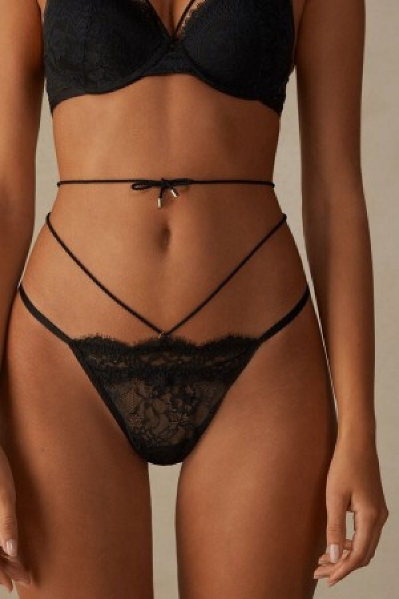 Intimissimi Loosen Heartstrings String Thong Sort | DKNZX61748