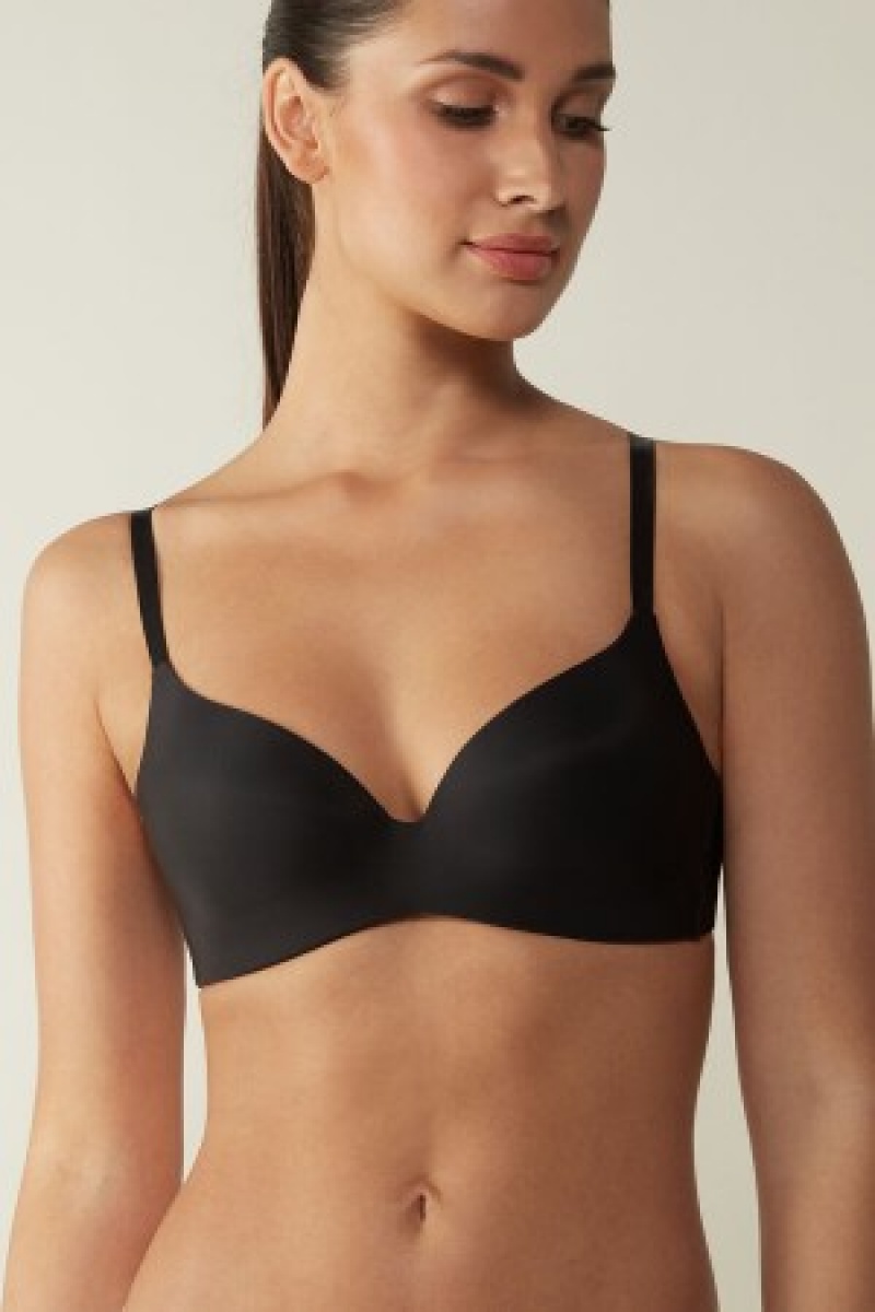 Intimissimi Adele Triangle Bra in Ultralight Microfiber Sort | DKQCS17844