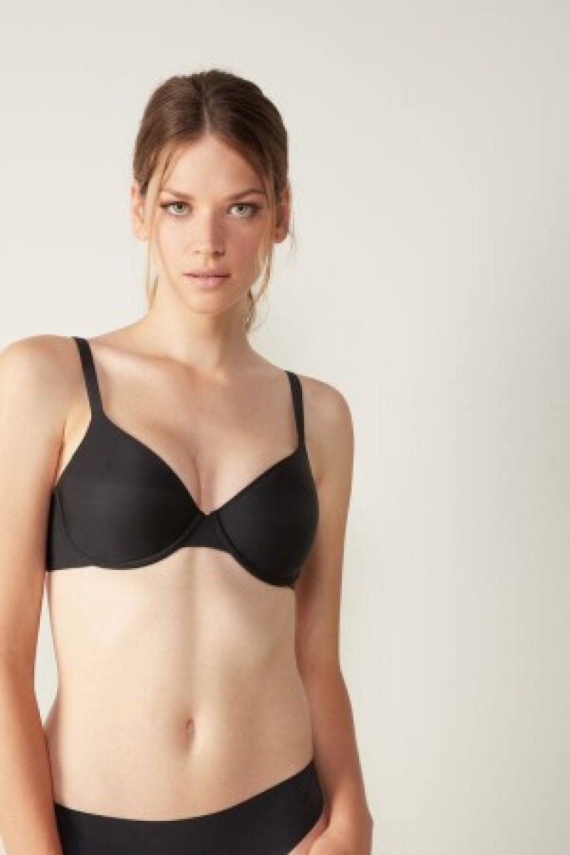 Intimissimi Francesca Ultralight Microfiber Balconette Bra Sort | SDKVO23190