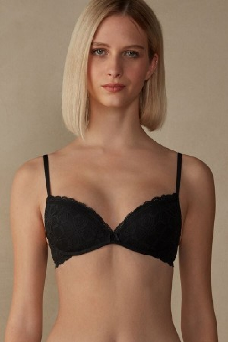 Intimissimi Gioia Super Push-Up Bra in Blonder Sort | DDKVO63878