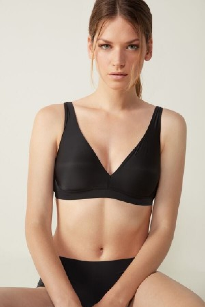 Intimissimi Lara Ultralight Microfiber Triangle Bra Sort | QDKUV99178