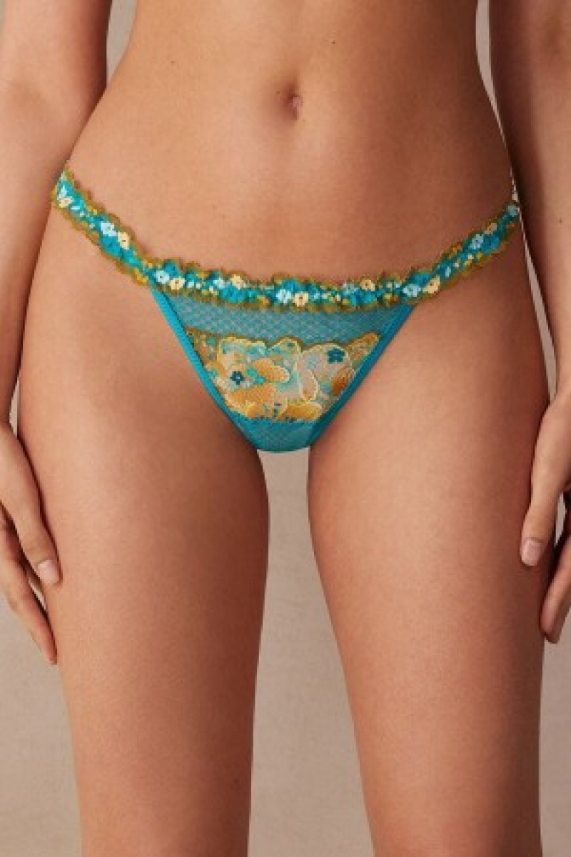 Intimissimi Summer Vibes String Thong Blå | ZDKNQ30694