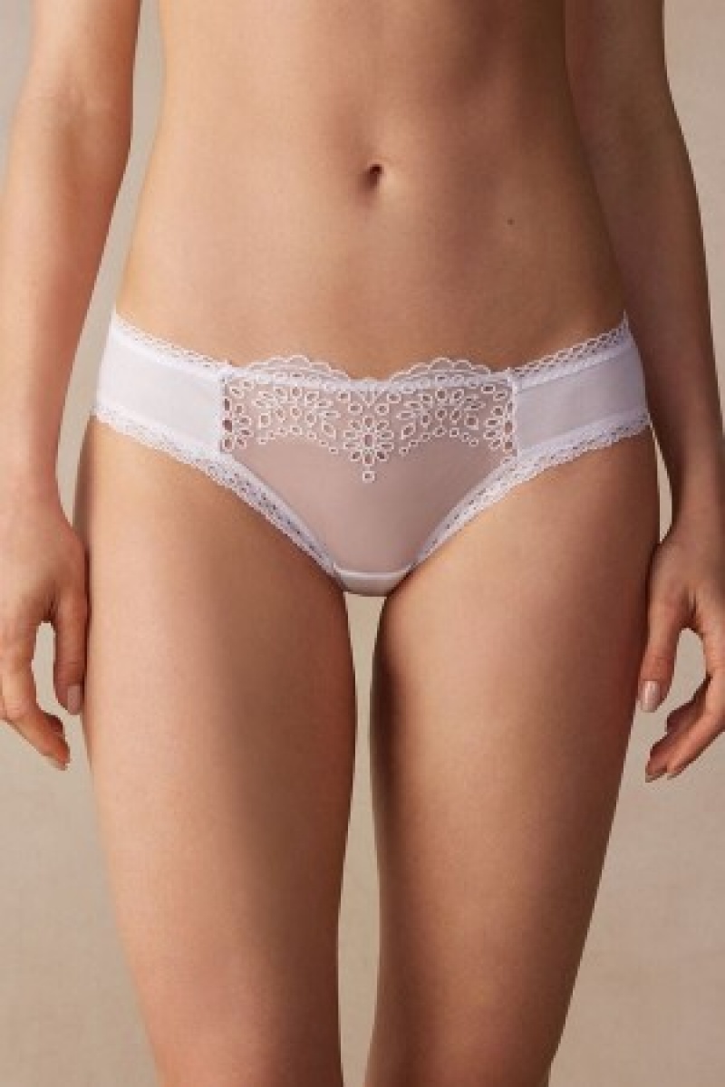 Intimissimi Timeless Simplicity Bomulds Panties Hvide | DKICD66179