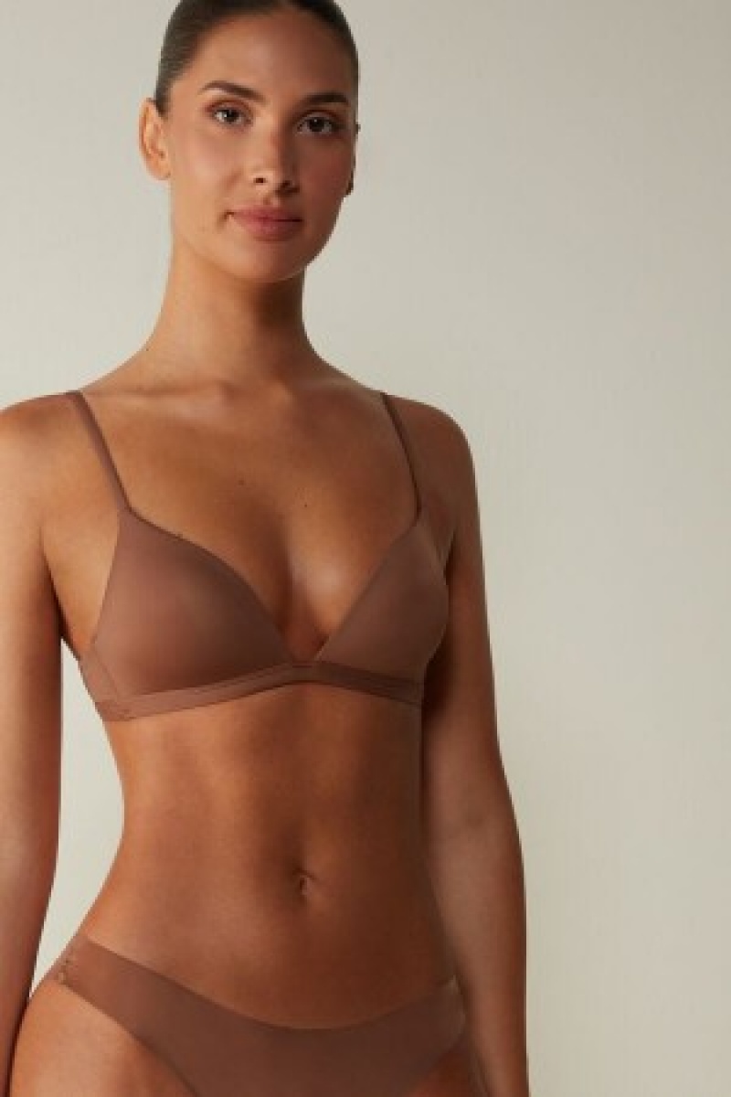 Intimissimi Tiziana Microfiber Triangle Bra Natural | DKXMI62469