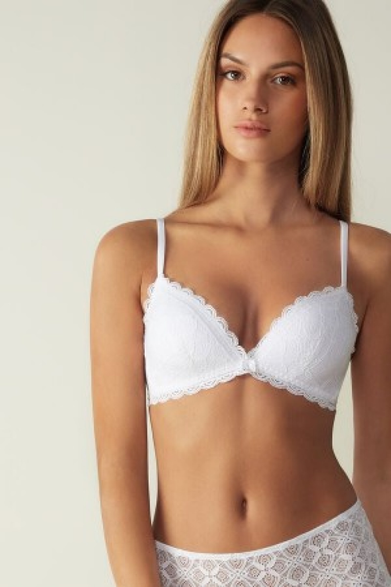 Intimissimi Tiziana Triangle Bra in Blonder Hvide | DKQCS60346