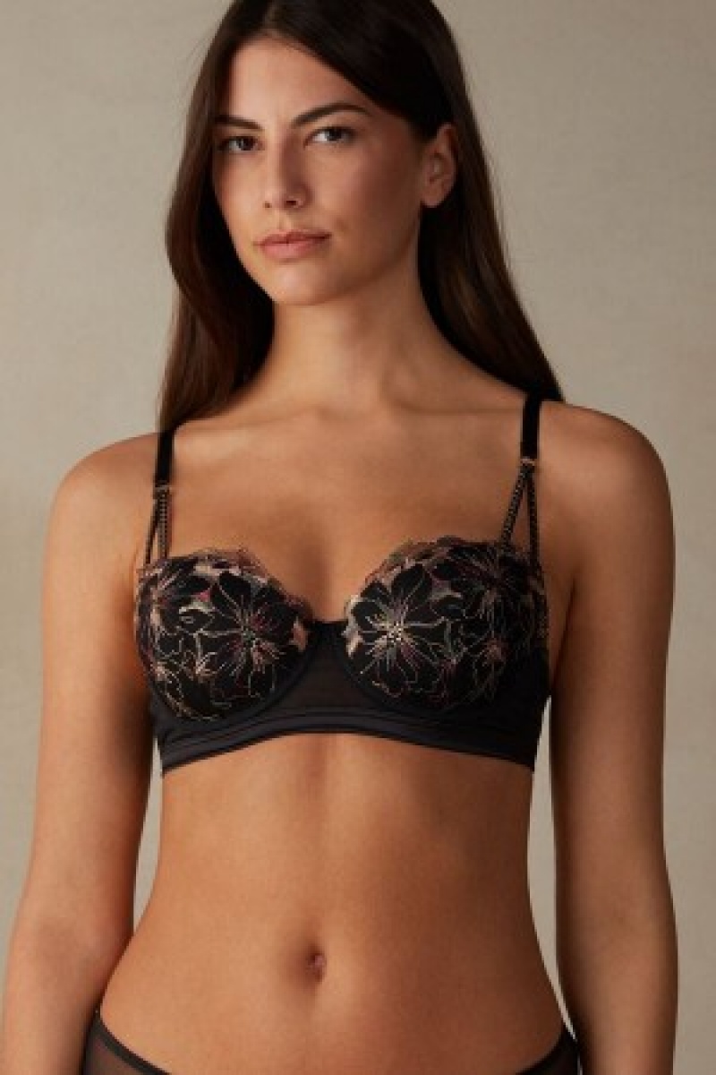 Intimissimi A Touch of Light Sofia Triangle Bra Sort | DDKVO20957