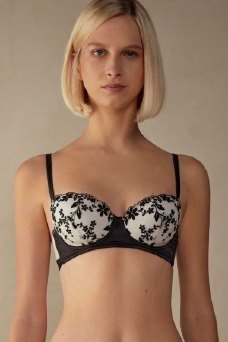 Intimissimi Delicate Love Sofia Balconette Bra Sort | LDKSX91315