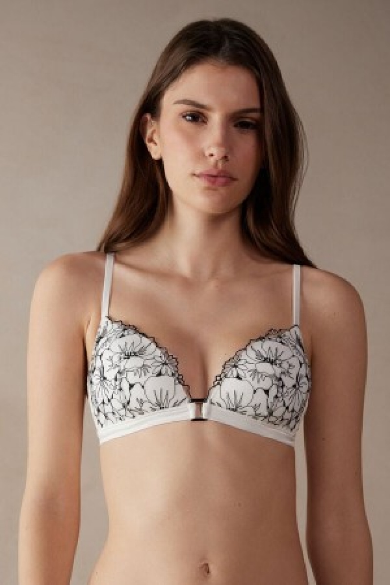 Intimissimi Pure Joy Tiziana Triangle Bra Hvide | SDKNY86849