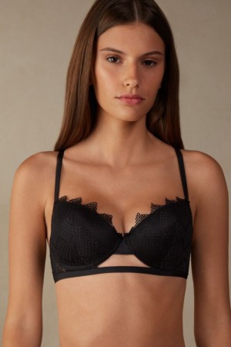 Intimissimi Sofia Urban Nomad Balconette Bra Sort | GDKUC14580