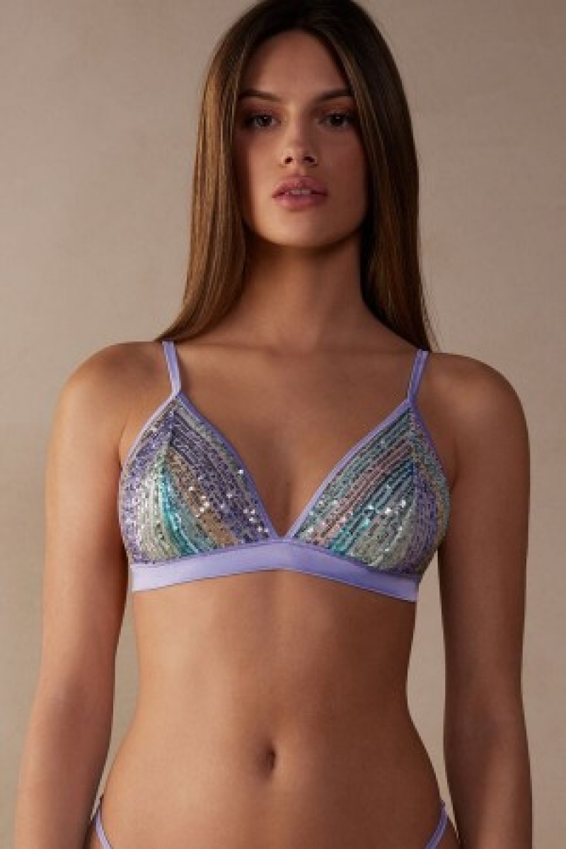 Intimissimi Miami Nights Triangle Bra Blå | BDKSO24219