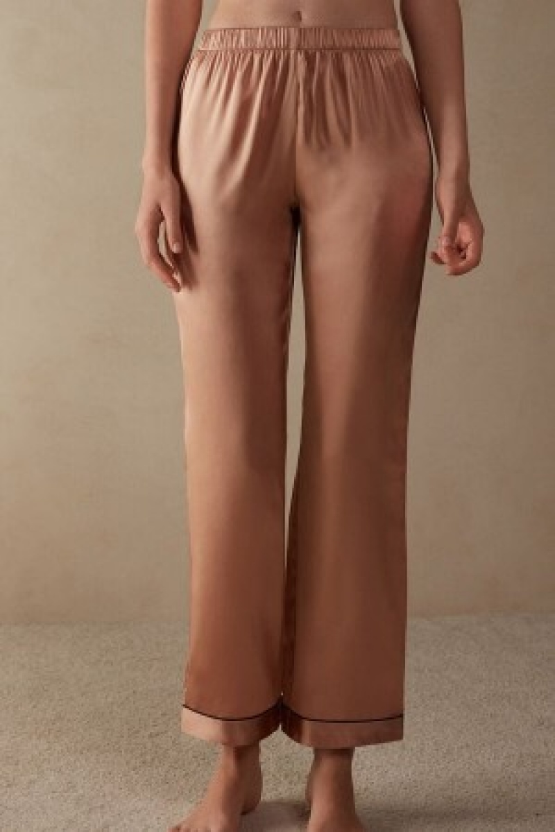 Intimissimi Silk Satin Pajama Pants Natural | TDKWZ51533