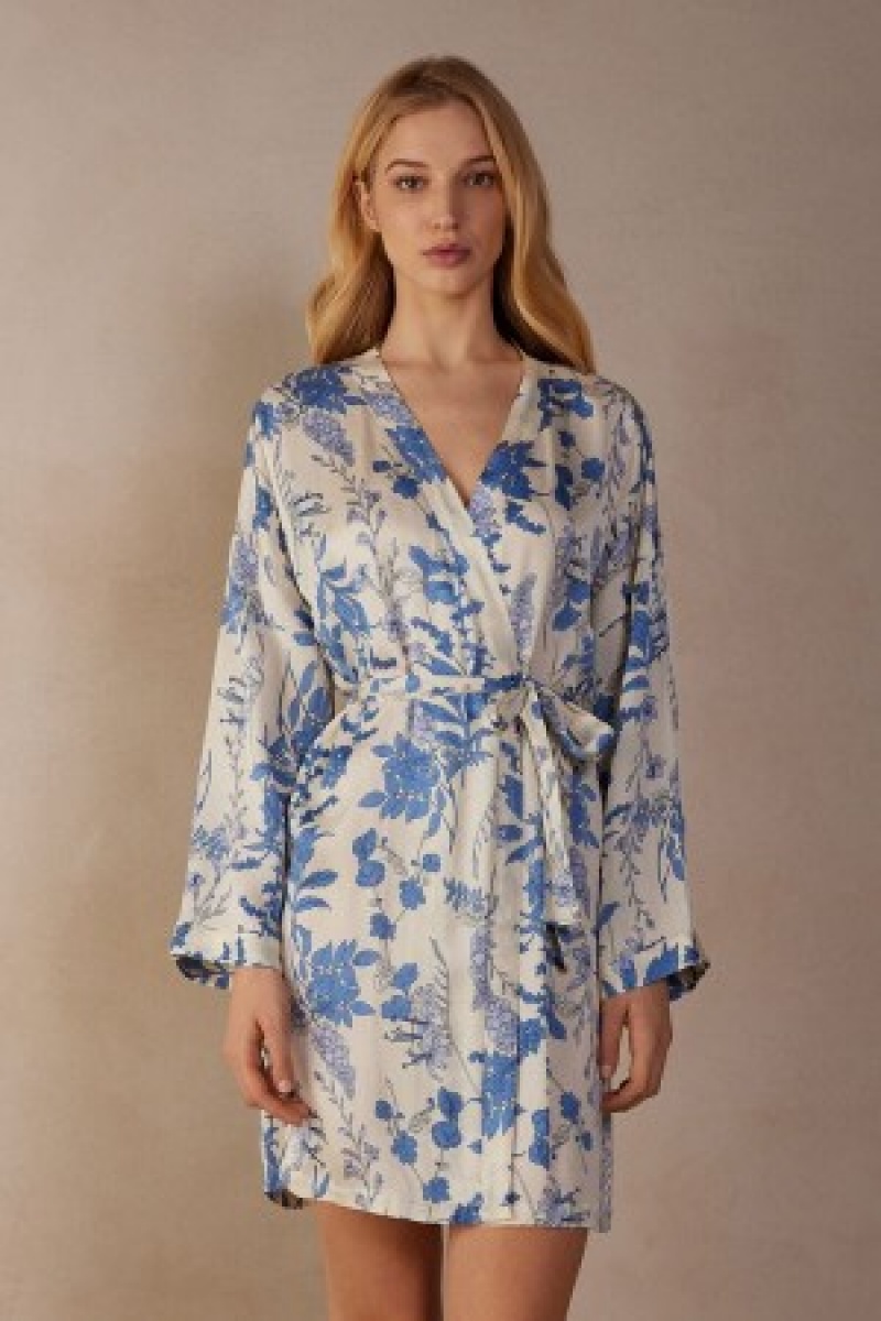 Intimissimi Feeling Beautiful Satin Kimono Print | SDKVO98663