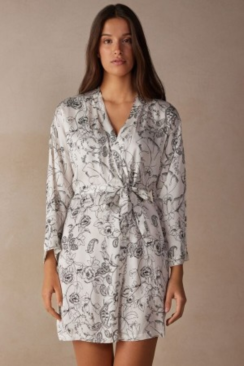 Intimissimi Pure Joy Satin Kimono Print | PDKER18025