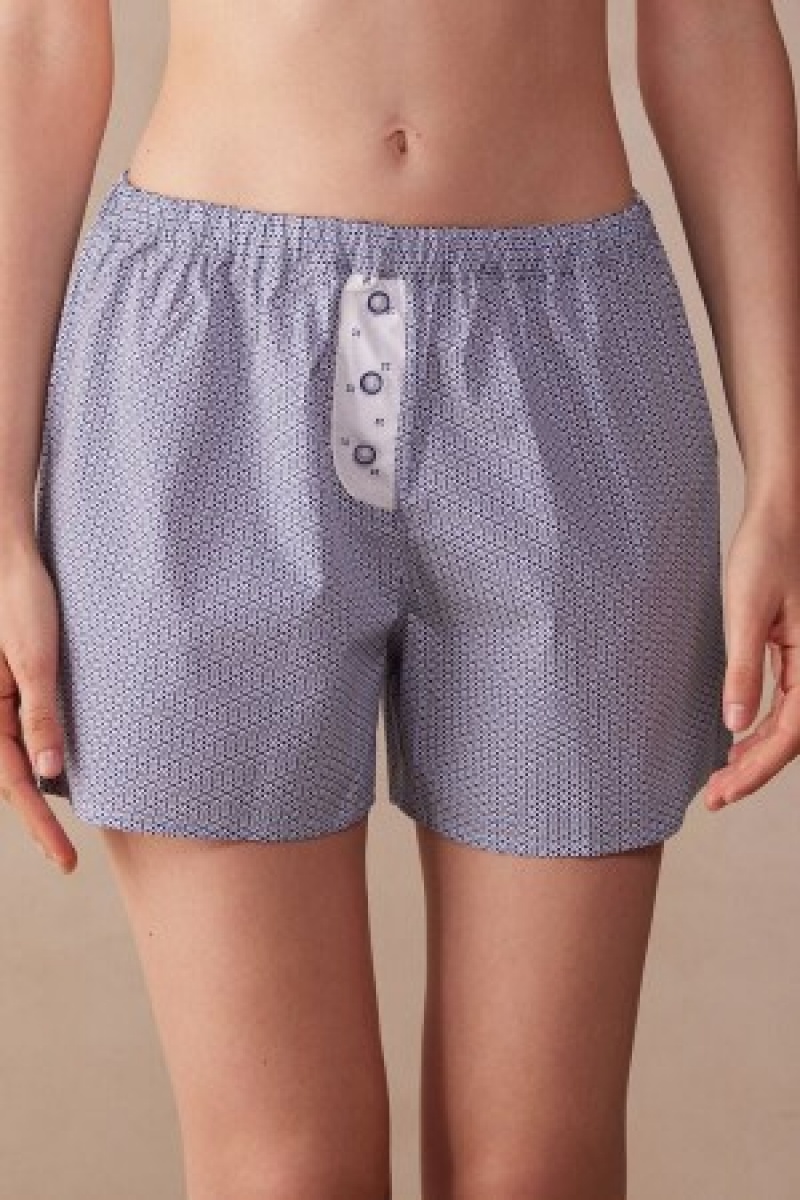 Intimissimi Santorini View Bomulds Cloth Shorts Print | FDKUI91899