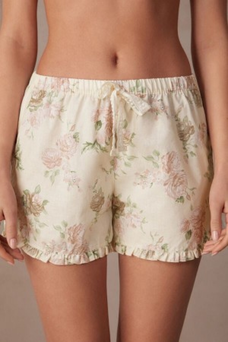 Intimissimi Scent of Roses Bomulds Cloth Shorts Print | MDKFT50112