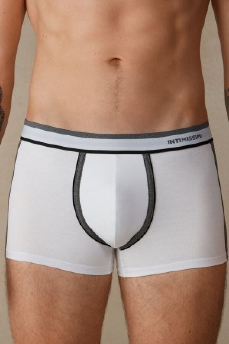 Intimissimi Two-tone Boxers in Stretch Supima® Bomulds Grå | TDKPQ75465