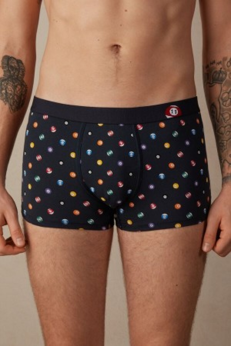 Intimissimi Billiard Boxers in Stretch Supima® Bomulds Blå | LDKTR45231