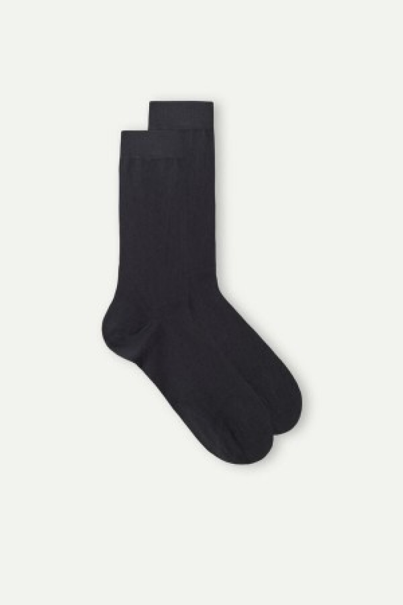 Intimissimi Kort Socks in Stretch Supima® Bomulds Grå | DKIIZ70347