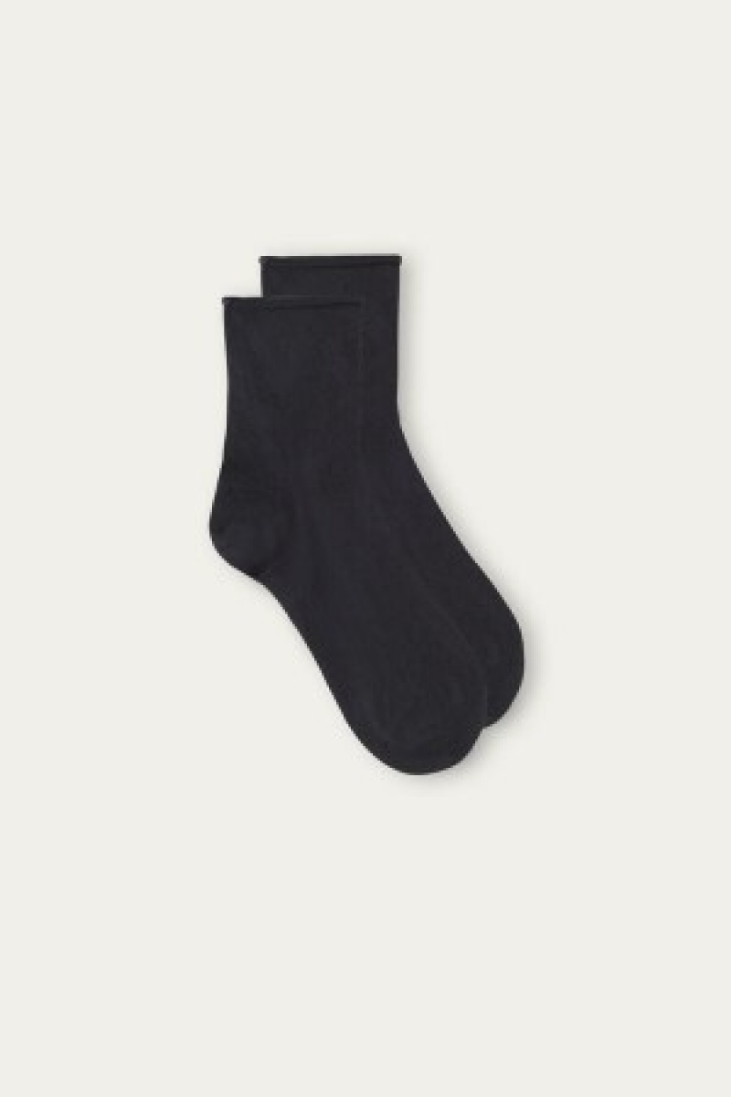 Intimissimi Kort Socks in Stretch Supima® Bomulds Grå | ZDKMJ49071