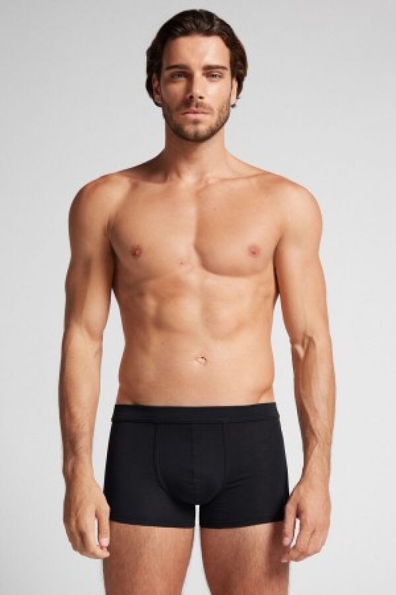 Intimissimi Push-up Boxers in Stretch Bomulds Sort | FDKUI42786