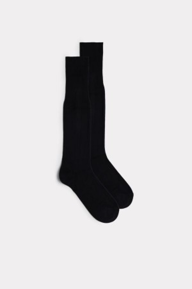 Intimissimi Høje Warm Bomulds Socks Sort | GDKEC89014